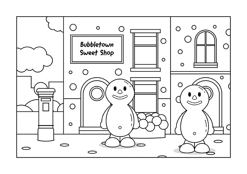 Bubble Baby Character Colouring In 5